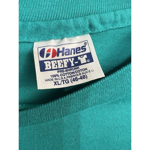 Vtg 90s Hanes Beefy T-Shirt Single Stitch XL Great American Pipeline Natural Gas - Picture 4 of 7